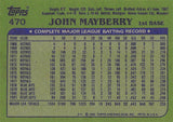 1982 TOPPS 470 JOHN MAYBERRY BLUE JAYS