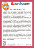 1991-92 Fleer Rookie Sensations 7 WILLIE BURTON HEAT