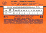 1990 DONRUSS 427 DEION SANDERS LEAF,INC VARIATION RC YANKEES