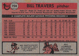 1981 TOPPS 704 BILL TRAVERS BREWERS