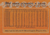 1988 TOPPS 600 MIKE SCHMIDT PHILLIES