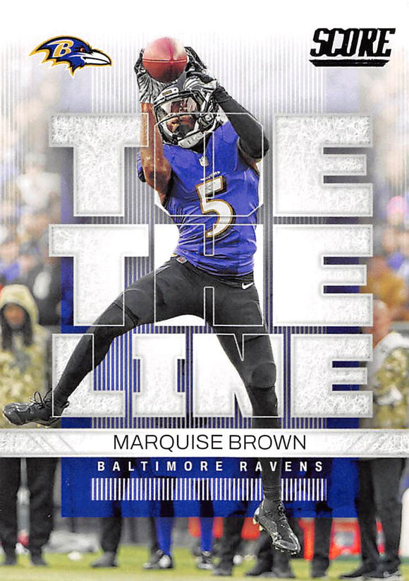 2022 SCORE TOE THE LINE TL-MB MARQUISE BROWN RAVENS