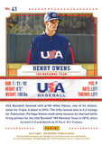 2015 Panini USA Baseball Stars & Stripes 41 Henry Owens USA