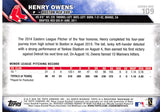 2016 Topps 109 Henry Owens RC RED SOX