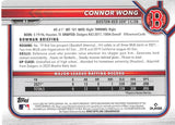 2022 Bowman 82 Connor Wong RC RED SOX