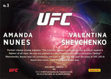 2022 Donruss UFC Duos 3 Amanda Nunes Valentina Shevchenko