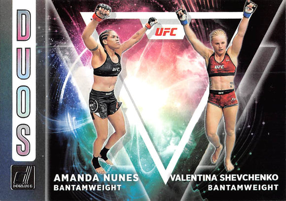 2022 Donruss UFC Duos 3 Amanda Nunes Valentina Shevchenko