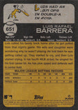 2022 TOPPS HERITAGE 651 LUIS BARRERA A'S