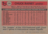 1981 TOPPS 199 CHUCK RAINEY RED SOX