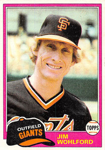 1981 TOPPS 11 JIM WOHLFORD GIANTS