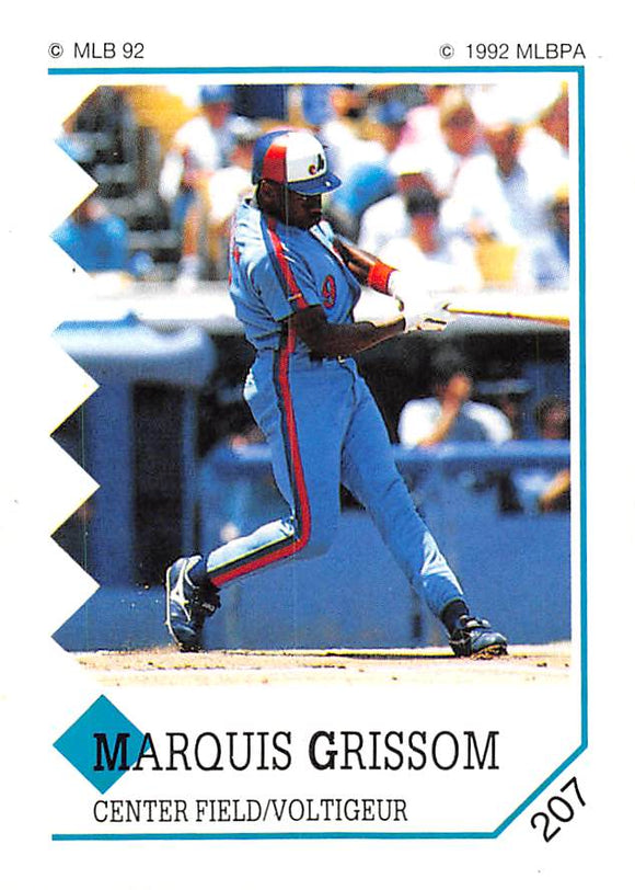1992 PANINI STICKERS CANADIAN 207 MARQUIS GRISSOM EXPOS