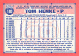 1991 O-PEE-CHEE 110 TOM HENKE BLUE JAYS