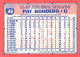 1991 O-PEE-CHEE 49 PAT BORDERS BLUE JAYS