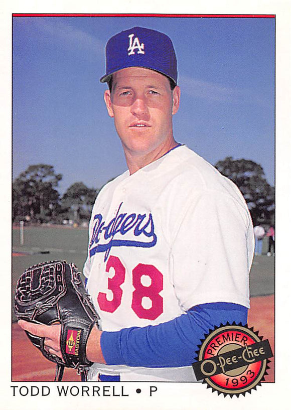 1993 O-PEE-CHEE PREMIER 62 TODD WORRELL DODGERS