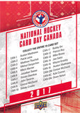 2017 Upper Deck National Hockey Card Day Canada NNO CHECKLIST