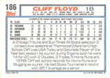 1992 TOPPS 186 CLIFF FLOYD RC EXPOS