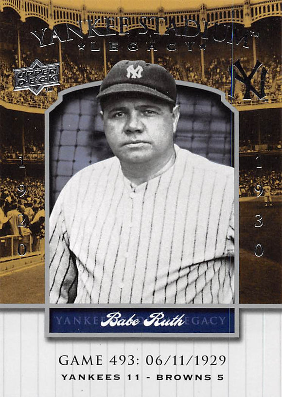 THE DOLLAR BIN 2008 Upper Deck Yankee Stadium Legacy 493 Babe Ruth