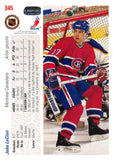 1991-92 UPPER DECK FRENCH 345 JOHN LECLAIR RC CANADIENS