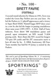 THE DOLLAR BIN 2022 Sportkings Volume 3 Blue Framed 100 BRETT FAVRE GUNSLINGER VAR