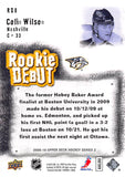 2009-10 Upper Deck Rookie Debut RD8 Colin Wilson PREDATORS