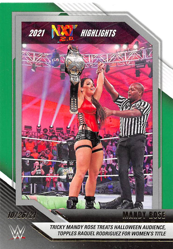 THE DOLLAR BIN 2022 Panini NXT 2.0 WWE NXT Highlights Green 32 Mandy Rose