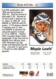 1992-93 PRO SET 242 FELIX POTVIN MAPLE LEAFS