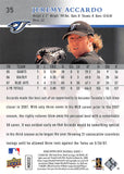 2008 UPPER DECK 35 JEREMY ACCARDO BLUE JAYS