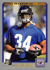 2001 Topps 329 Chris Barnes RC RAVENS