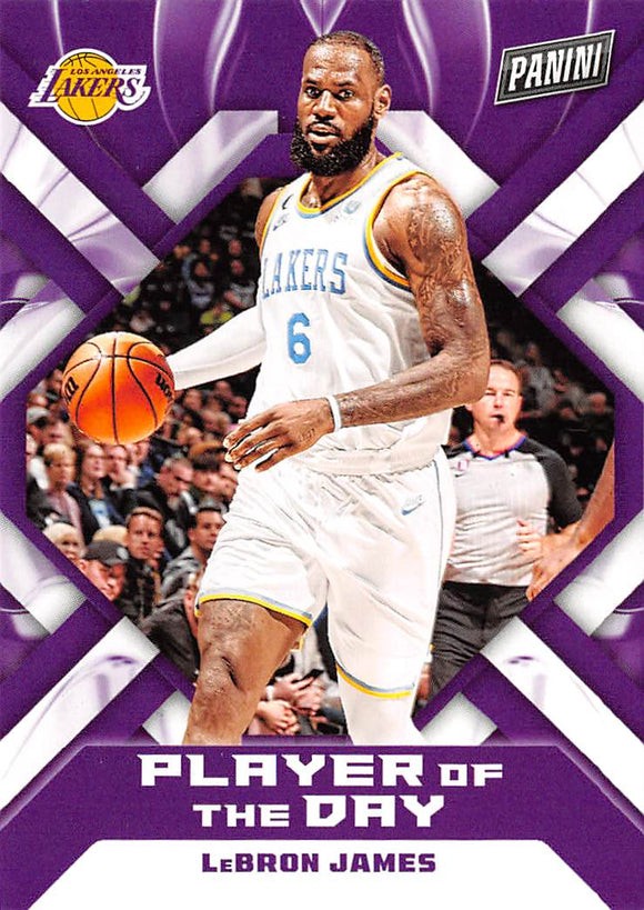 THE DOLLAR BIN 2022-23 Panini Player of the Day 37 LEBRON JAMES LAKERS