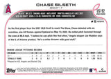 2022 Topps Update US192 CHASE SILSETH ANGELS RC