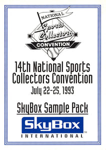 THE DOLLAR BIN 14TH NATIONAL SKYBOX SAMPLE PACK NNO COVER CARD