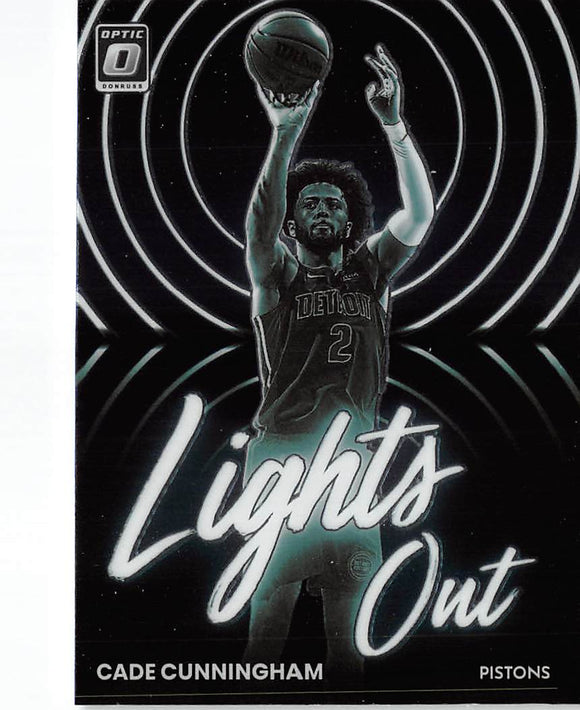 THE DOLLAR BIN 2022-23 DONRUSS OPTIC LIGHTS OUT 11 CADE CUNNINGHAM PISTONS