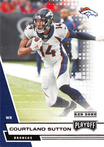 TWO DOLLAR TOUGHIE 2020 PANINI PLAYOFF RED ZONE 75 COURTLAND SUTTON BRONCOS