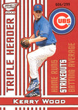 TWO DOLLAR TOUGHIE 2000 Pacific Revolution Triple Header Holographic Silver 26 KERRY WOOD 006/299 CUBS