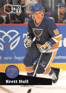 1991-92 PRO SET 215 BRETT HULL BLUES