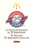 1993 Donruss McDonald's Montreal Expos 25th Anniversary BASEBALL