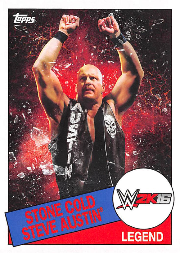 THE DOLLAR BIN 2015 Topps WWE Heritage 2K16 1 STONE COLD STEVE AUSTIN