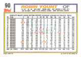 1992 TOPPS 90 ROBIN YOUNT BREWERS