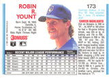 1992 DONRUSS 173 ROBIN YOUNT BREWERS