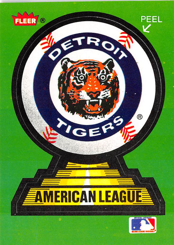 1988 Fleer Team Stickers NNO DETROIT TIGERS