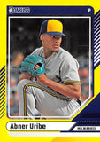 THE DOLLAR BIN 2024 Donruss Yellow Flood 37 ABNER URIBE BREWERS