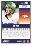 THE DOLLAR BIN 2024 SCORE ORANGE 332 BO NIX RC BRONCOS