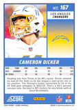 THE DOLLAR BIN 2024 SCORE ORANGE 167 CAMERON DICKER CHARGERS