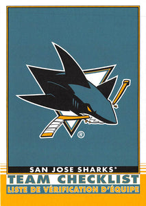 2020-21 O-PEE-CHEE RETRO 574 SAN JOSE SHARKS TEAM CHECKLIST