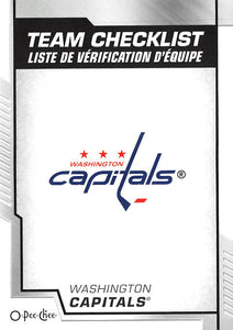 2020-21 O-PEE-CHEE 580 WASHINGTON CAPITALS TEAM CHECKLIST