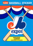 1989 Fleer Team Stickers MONTREAL EXPOS