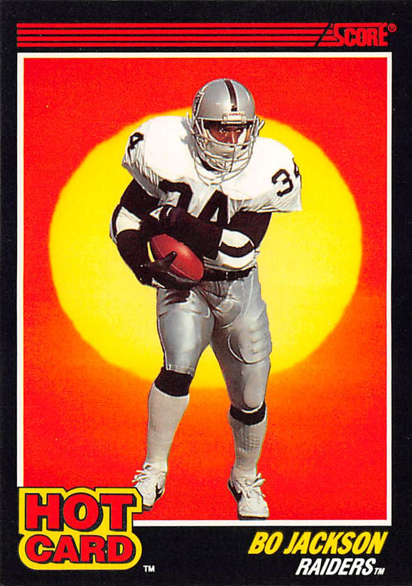 FIVE DOLLAR FIRE 1990 SCORE HOT CARD 2 BO JACKSON RAIDERS