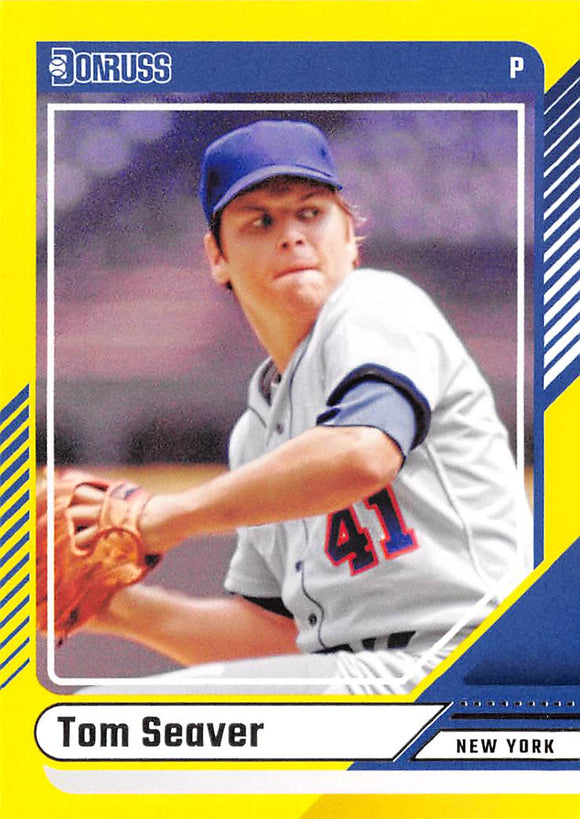 THE DOLLAR BIN 2024 DONRUSS YELLOW FLOOD 48 TOM SEAVER METS