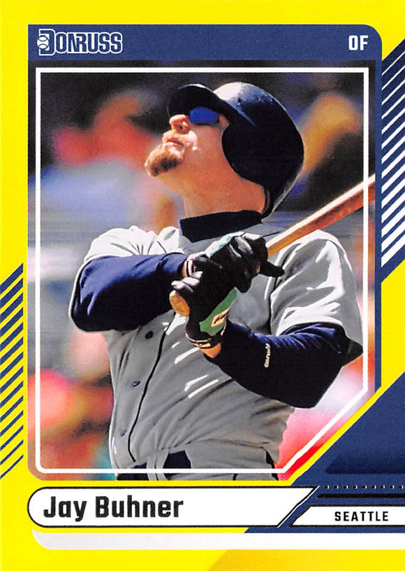 THE DOLLAR BIN 2024 DONRUSS YELLOW FLOOD 34 JAY BUHNER MARINERS