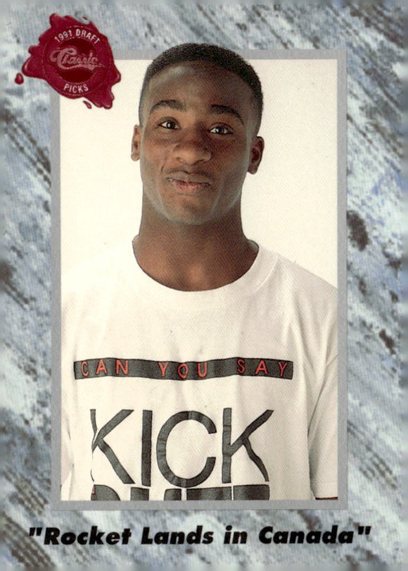 1991 Classic Four Sport #LP1 Rocket Lands in Canada Limited Prints French